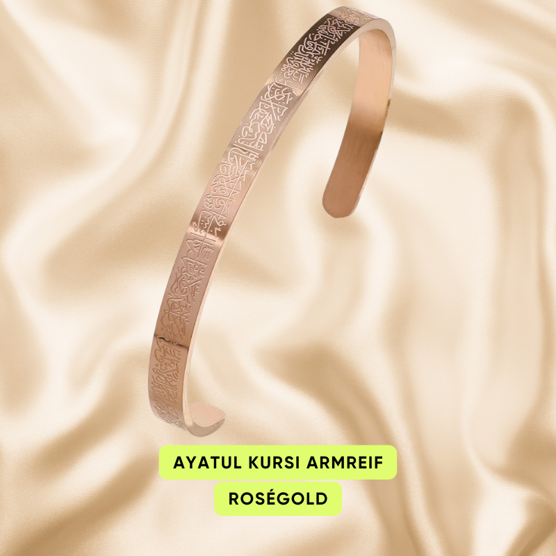 Ayatul Kursi Armreif – 18K Gold & 925 Silber